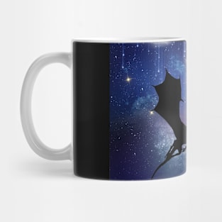 Fantasy | Dragon Silhouette art | Space Galaxy | Starry Night | Geek Gifts Mug